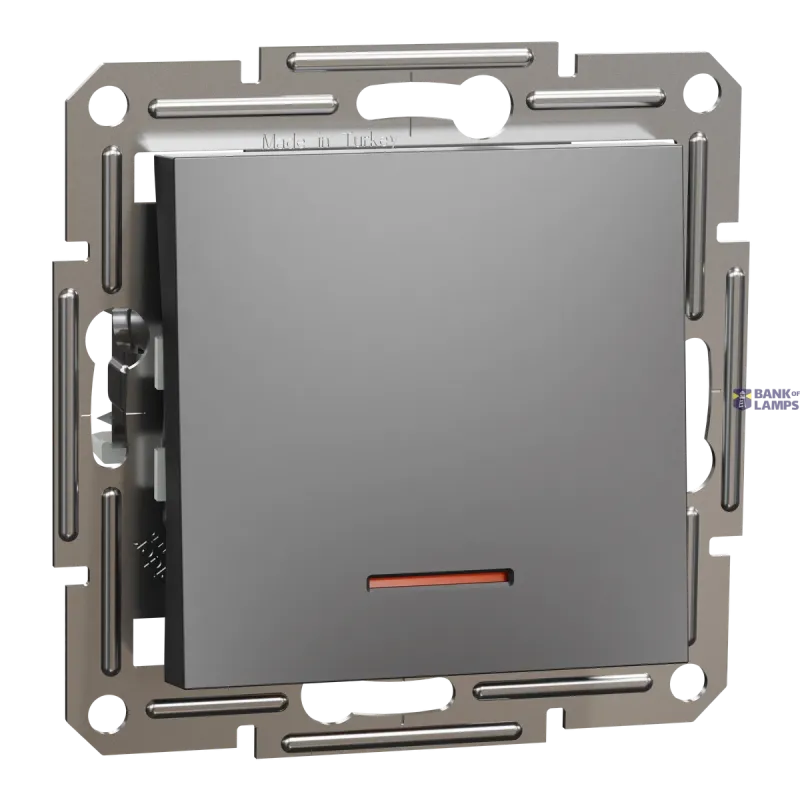 Schneider Electric Frame Asfora, 1P, Screwless Terminals, Anthracite, ole EPH1400171