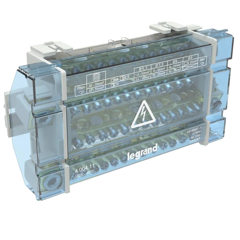 Legrand Distribution Block XL3 DISTRIBUTION SYSTEMS 160A, 4P, 10M 400411