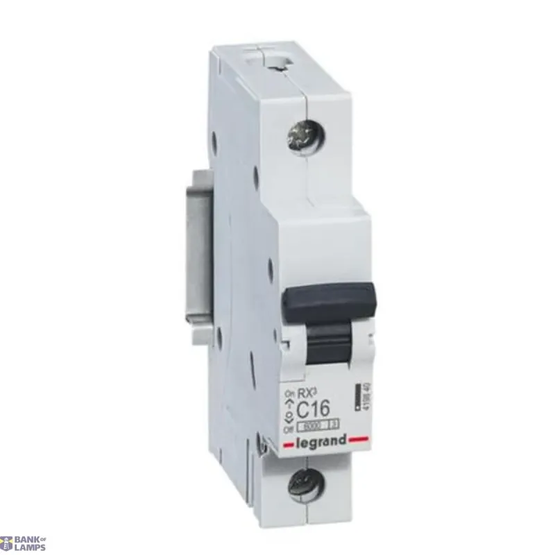 Legrand Miniature Circuit Breaker RX³, 1P, 16A, Curve C, 6kA, 230V 419840