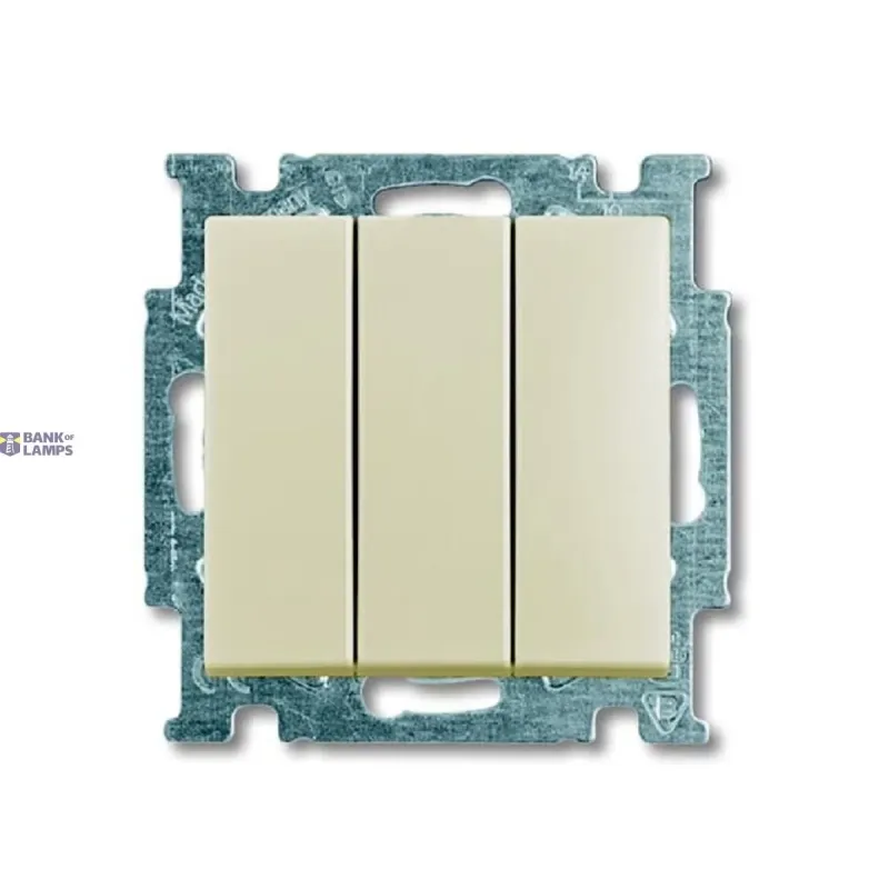Busch-Jaeger Switch Basic 55 3-gang 1-way ivory 2CKA001012A2158