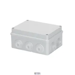 GEWISS GW44006 — Junction Box With Plain Screwed Lid, Ip55, Internal Dimensions 150x110x70, Walls With Cable Glands, Grey Ral 7035