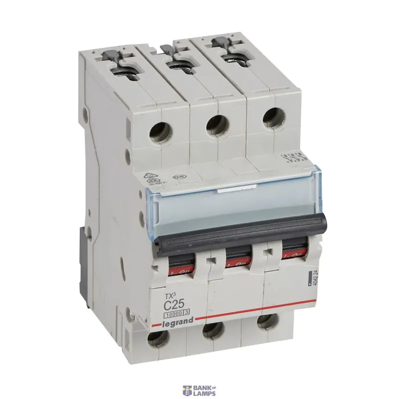 Legrand Miniature Circuit Breaker TX3 25 A, 400 V, 3P, Curve C, 10kA 404224