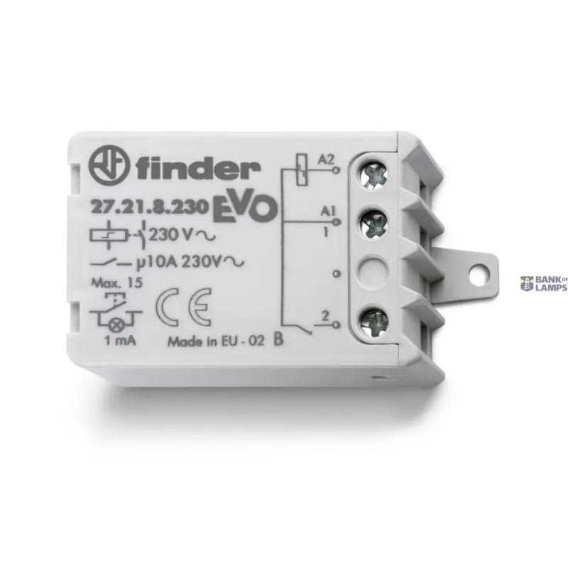 FINDER Step Relay 2NO, 10A, 2 Switching Sequences, 230VAC 272182300000