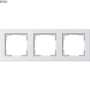 Cover Frame E2 Pure White Matt 3-Gang, Halogen-Free Shatter-Proof Thermoplastic Cover Frame E2 Pure White Matt 3-Gang, Halogen-Free Shatter-Proof Thermoplastic