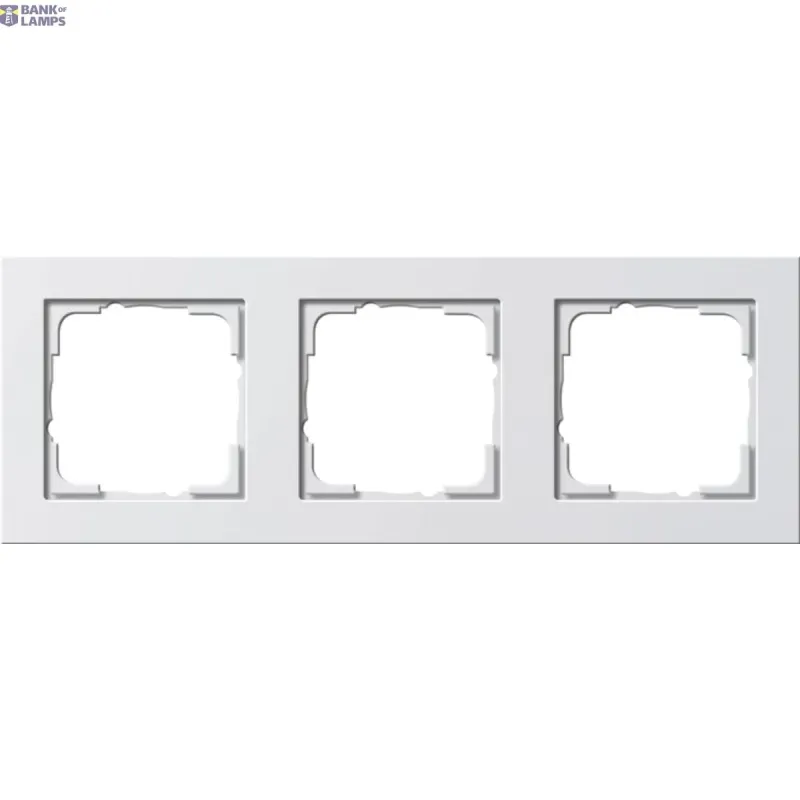Gira Cover Frame E2 Pure White Matt 3-Gang, Halogen-Free 021322