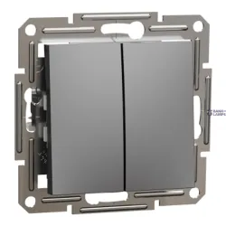 Schneider Electric EPH0300171 — Frame Asfora, 1P, Screwless Terminals, Anthracite, ole 2circuits Switch, Wo