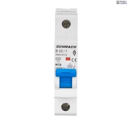 SCHRACK AM618132-- — Miniature Circuit Breaker AMPARO 6kA, B 32A, 1P SCHRACK AM618132-- — Miniature Circuit Breaker AMPARO 6kA, B 32A, 1P