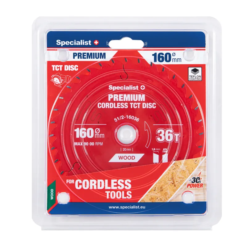 Specialist+ Griešanas disks 160x36Tx20mm, Cordless PREMIUM, SPECIALIST+ 51-2-16036