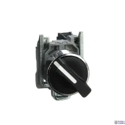 Schneider Electric XB4BD21 — Selector slēdzis slēdzis Harmony XB4, 1NO, 2 positions, 22.5mm, IP69, Black, Slow–break, Height: 47mm