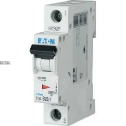 EATON 286522 — PL6-B20/1 автоматический выключатель (MCB), 20 A, 1p, characteristic: B EATON 286522 — PL6-B20/1 автоматический выключатель (MCB), 20 A, 1p, characteristic: B