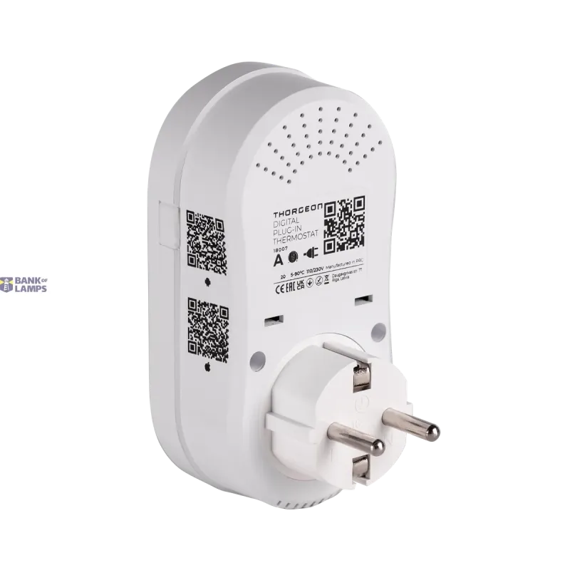 THORGEON Digital Wi-Fi Plug-In Thermostat White 18007