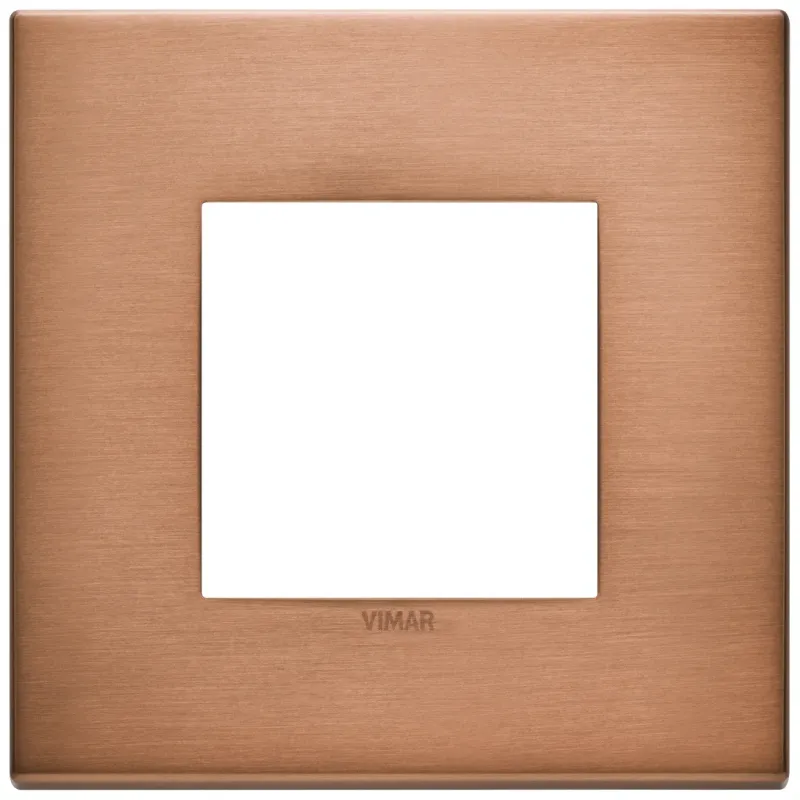 Vimar Plate 2M metal brushed copper 22642-86