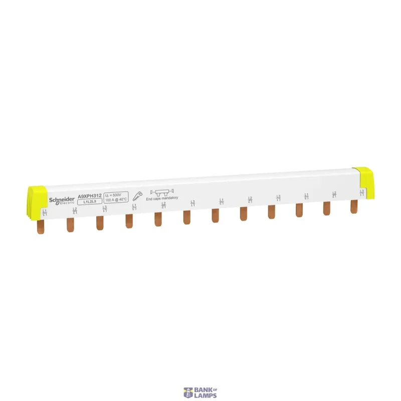 Schneider Electric Comb Busbar Multi9 Acti9, 100 A, IP20, White (RAL 9003) A9XPH312