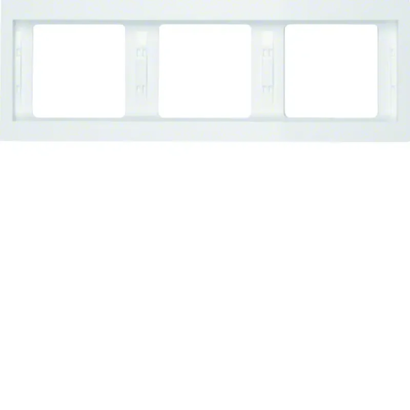Berker Frame 3gang hor., K.1, p. white glossy 13737009