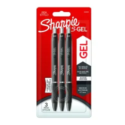 Rakstāmais Sharpie S-GEL, melns, blist., 3 gab.