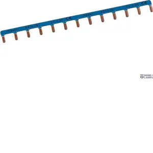 Hager KB163N — Busbar Insulated, 1P, 63 A prong 10 mm² Blue, 13M Hager KB163N — Busbar Insulated, 1P, 63 A prong 10 mm² Blue, 13M