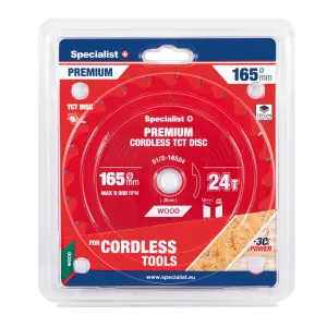 Griešanas disks 165x24Tx20mm, Cordless PREMIUM, SPECIALIST+