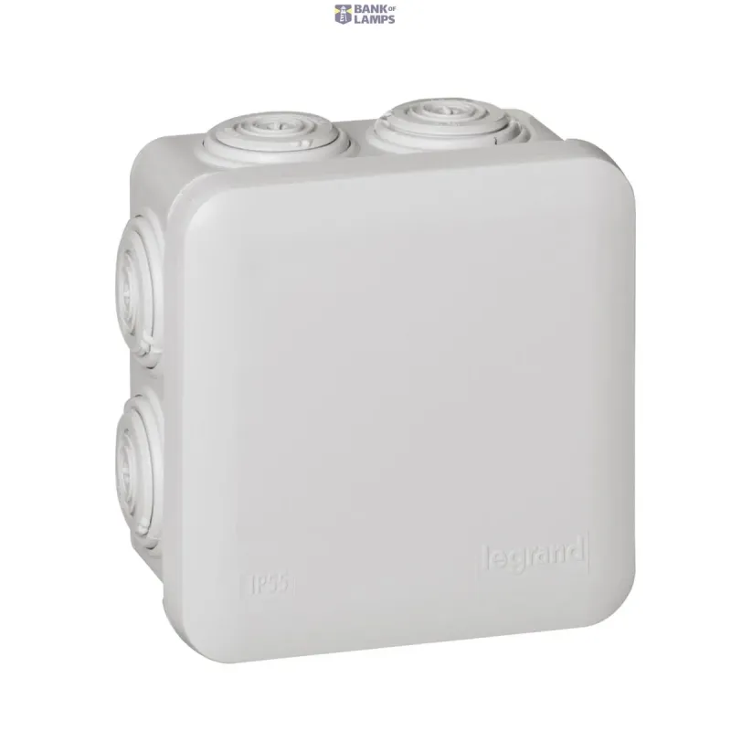 Legrand Conduit End Cap PLEXO 80×80, 94×52mm, 94mm, Grey, IP55 092012