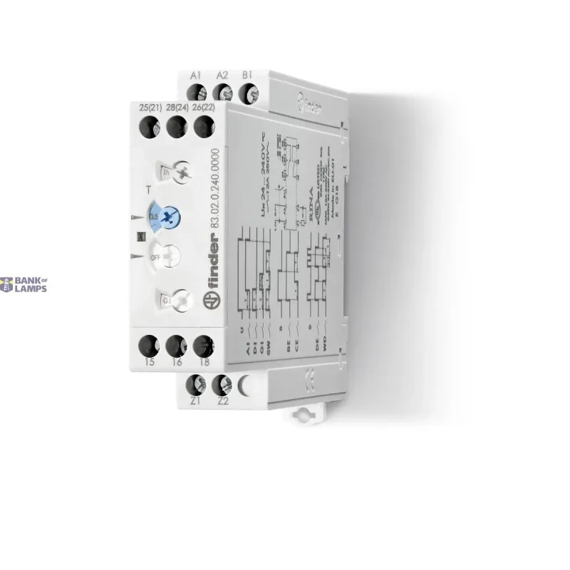 FINDER Modular Timer 8-functions/22,5mm.1NO 16A/24...240VUC 830202400000