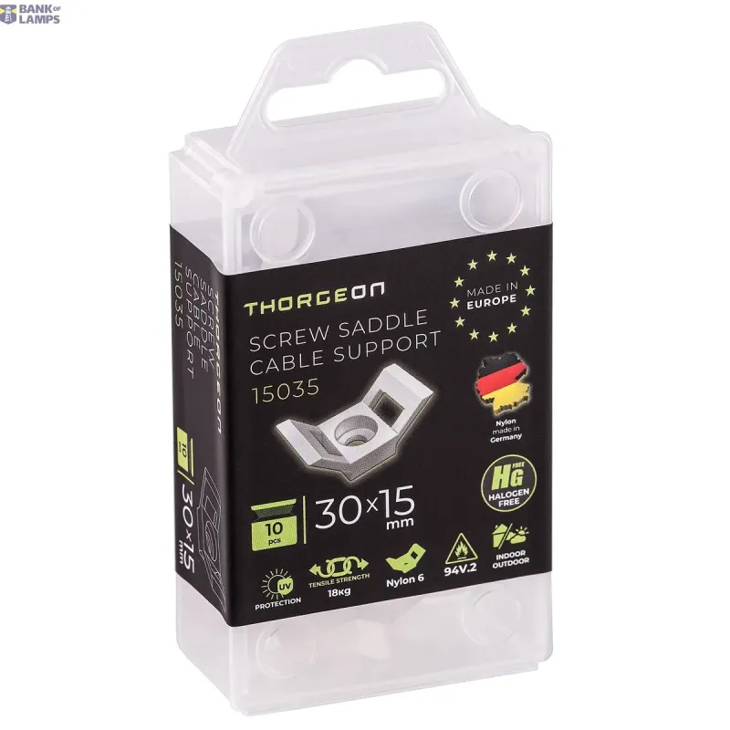 THORGEON Push-In Cable Ties Mount 30x15 white (10 pcs) 15035