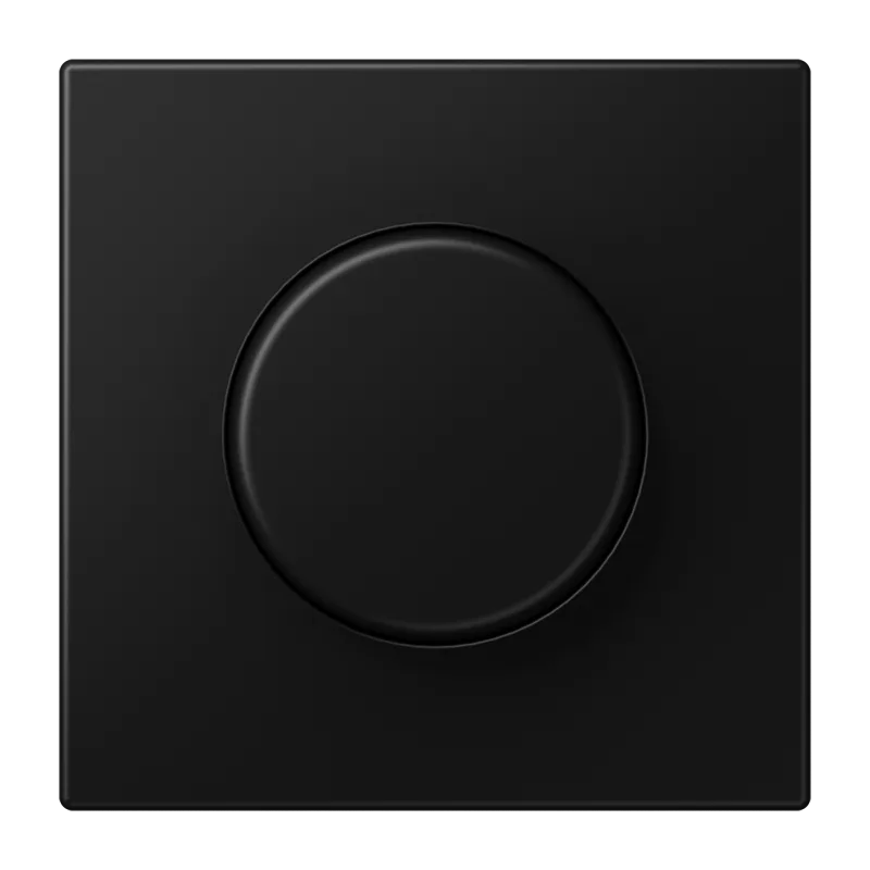 Jung Dimmer Centre Plate with Knob Matt Black LS1940SWM