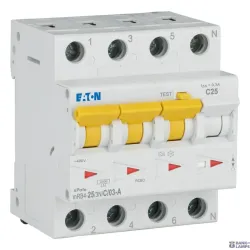 EATON 120682 — mRB4-25/3N/C/03-A RCD/MCB combination, 25 A, 300 mA, MCB trip characteristic: C, 3p+N, RCD trip characteristic: A EATON 120682 — mRB4-25/3N/C/03-A RCD/MCB combination, 25 A, 300 mA, MCB trip characteristic: C, 3p+N, RCD trip characteristic: A
