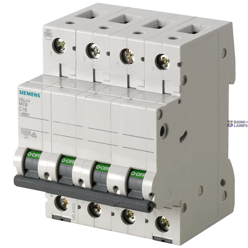 Siemens Miniature circuit breaker 5SL4 4P 63A C-curve 400V 10kA 5SL4463-7
