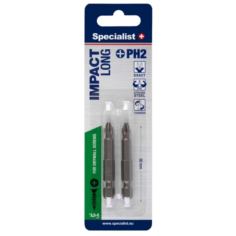 Specialist+ SPECIALIST+ uzgalis PH2, 50 mm, 2 gab. 24-2-059