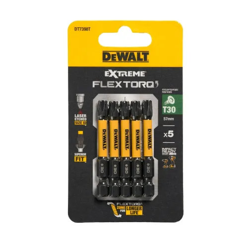 DeWalt FLEXTORQ T30 skrūvgrieža uzgaļi 57 mm, DeWALT, 5 gab. 26-5-DT7398T