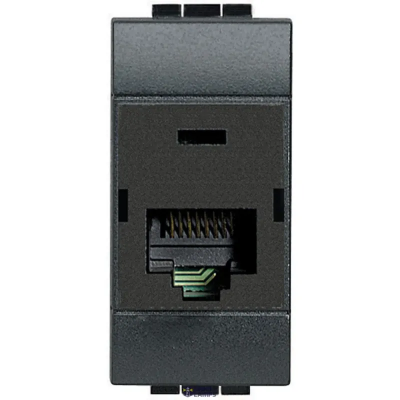 BTicino RJ45 Socket LivingLight RJ45 8(8) Connector, 1 Module L4262C6S