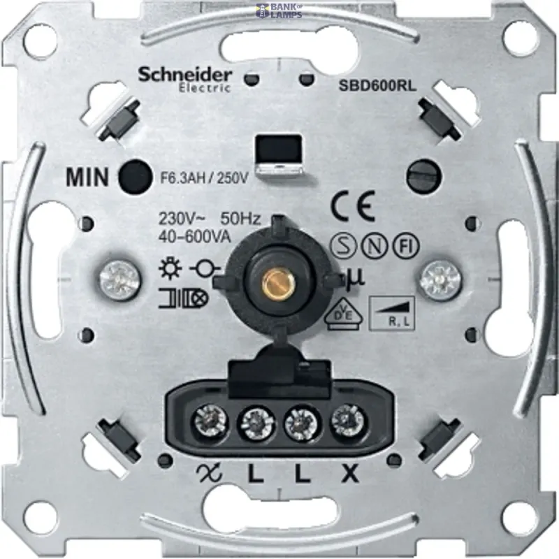 Schneider Electric Dimmer Merten Antique 600 W, Rotary Insert For Inductive MTN5133-0000