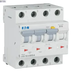 EATON 120656 — mRB6-16/3N/B/03-A RCD/MCB combination, 16 A, 300 mA, MCB trip characteristic: B, 3p+N, RCD trip characteristic: A EATON 120656 — mRB6-16/3N/B/03-A RCD/MCB combination, 16 A, 300 mA, MCB trip characteristic: B, 3p+N, RCD trip characteristic: A