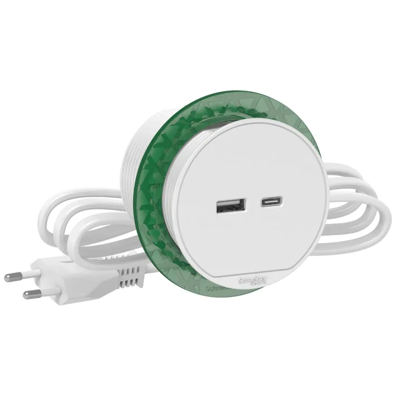 Schneider Electric Desk Connecting Unit Unica System+, White, Desk Unit XS INS44008