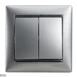 Legrand 770108 — выключатель Double 2 Way Valena Life Aluminium, 10A, 250V, IP31
