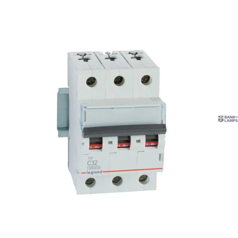 Legrand Miniature Circuit Breaker TX3 32 A, 400 V, 3P, Curve C, 10kA 404225
