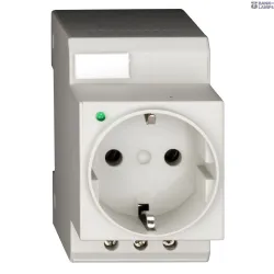SCHRACK BZ325003-- — Rail-Mountable Socket With LED and screw connection, 230V-AC, Socket Outlet with Earth, 44x62mm SCHRACK BZ325003-- — Rail-Mountable Socket With LED and screw connection, 230V-AC, Socket Outlet with Earth, 44x62mm