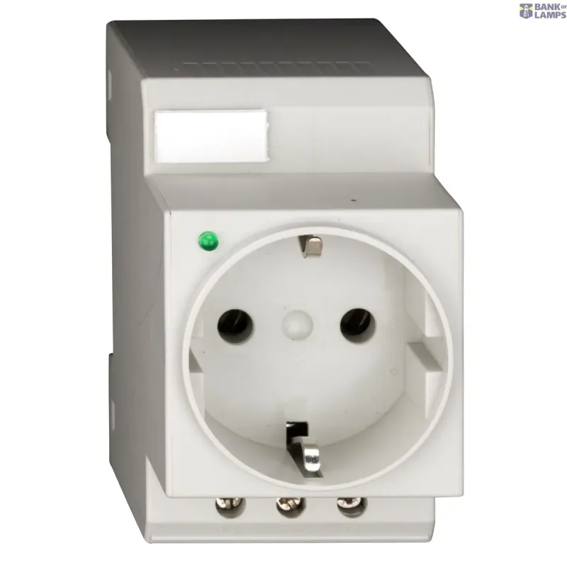 SCHRACK Rail-Mountable Socket With LED and screw connection BZ325003--