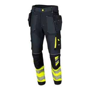Bikses STRETCH PLUS HI-VIS, pelēkas-dzeltenas, REWELLY (52 izmērs) Bikses STRETCH PLUS HI-VIS, pelēkas-dzeltenas, REWELLY (52 izmērs)