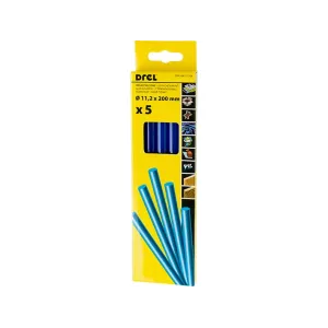Karstās līmes nūjiņas 11,2 mm x 200 mm, zilas, 5 gab. Karstās līmes nūjiņas 11,2 mm x 200 mm, zilas, 5 gab.