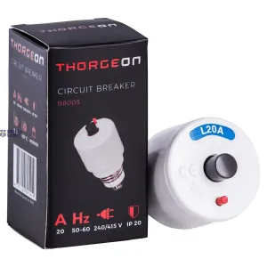 THORGEON 08003 — автоматический выключатель 20A E27 1P IP20 THORGEON 08003 — автоматический выключатель 20A E27 1P IP20