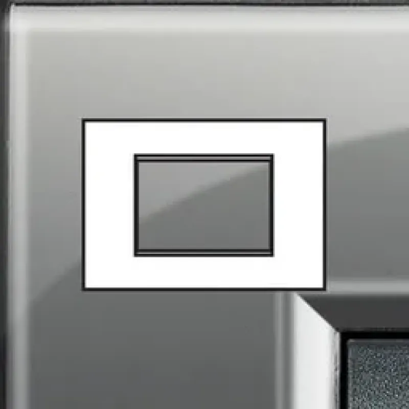 BTicino Cover Plate LivingLight 3 Modules, 3P, Grey, 120×86×9.2mm LNA4803KF