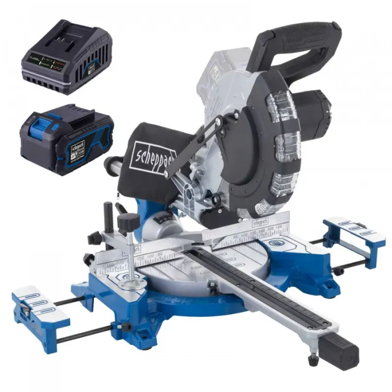 Scheppach Akumulatora slīdošais leņķzāģis BC-HM216-X – SET L 5901228400