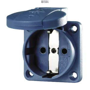 Mennekes 11011 — SCHUKO розетка Outlet 16A, 2P+A, 230V, IP44, Blue