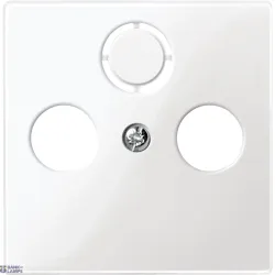 Schneider Electric MTN296719 — Communication Outlet Insert Merten System M, White, Central Plate For Antenna socket outlets 2/3 Holes, Polar, Glossy, System M Schneider Electric MTN296719 — Communication Outlet Insert Merten System M, White, Central Plate For Antenna socket outlets 2/3 Holes, Polar, Glossy, System M