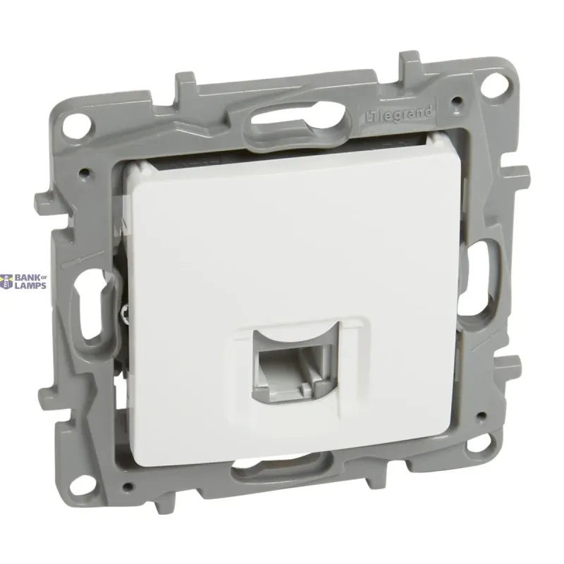 Legrand Telephone Socket Niloé White, IP20, 3, 75.8 mm, RJ11 764569