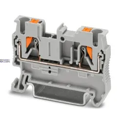 Phoenix Contact 3209510 — Feed-Through Terminal Block PT 2.5, 1-Position, 24A, Push-In Connection, Gray