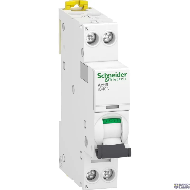 Schneider Electric Miniature Circuit Breaker Acti9 iC40N, 20 A, 1P+N, C Curve A9P54620