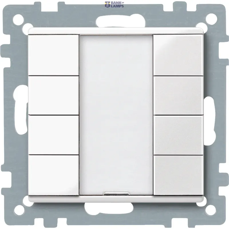 Schneider Electric Push-Button SpaceLogic KNX, IP20, White, 4-Gang MTN617419