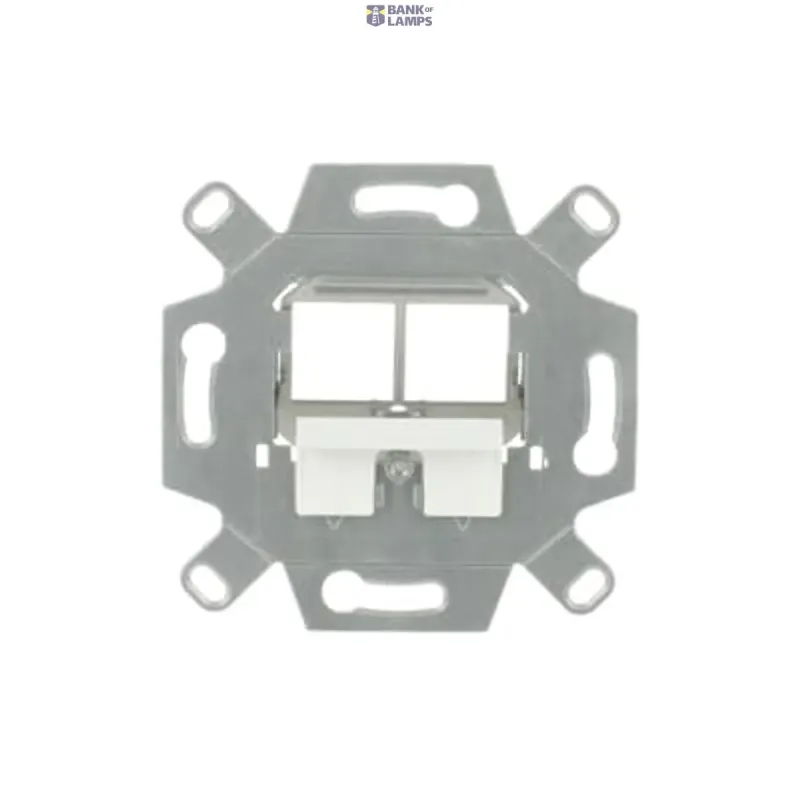 Busch-Jaeger Flush Mounted Inserts Keystone 2gang silver 0219/14-500 2CKA000230A0488