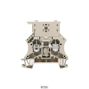 Weidmüller 1011000000 — Fuse Terminal Block Screw connection, dark beige, 6 mm², 6.3 A, 500 V Conn 2 Levels 1, TS 35